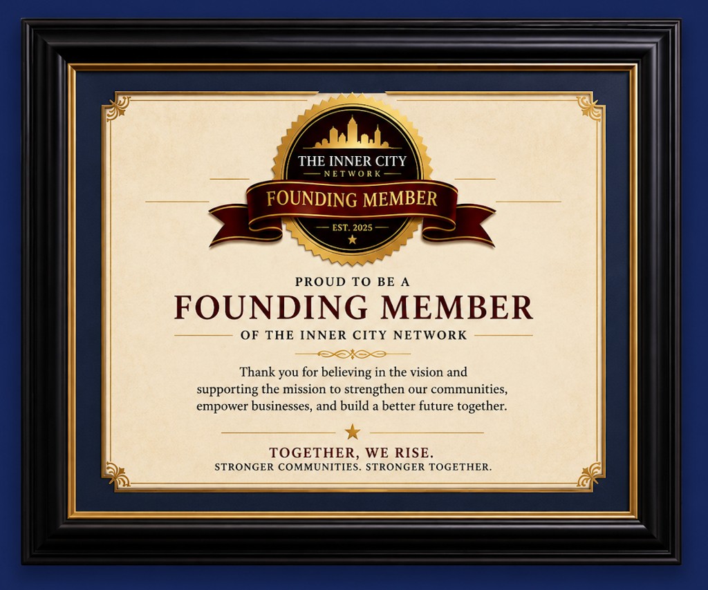 Official framed Founding Member Certificate for members ranked 11 through 100.
