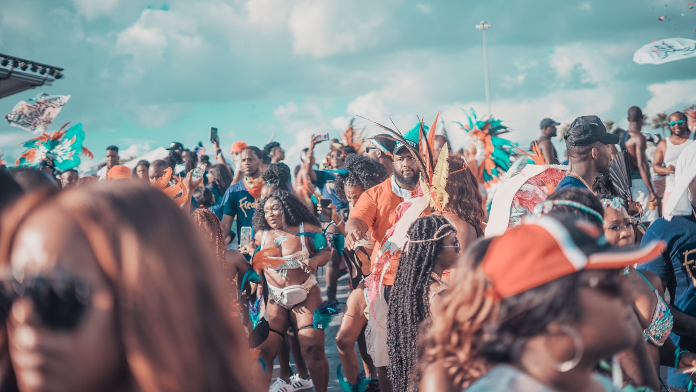 Crowd gathered outdoors for a vibrant cultural celebration